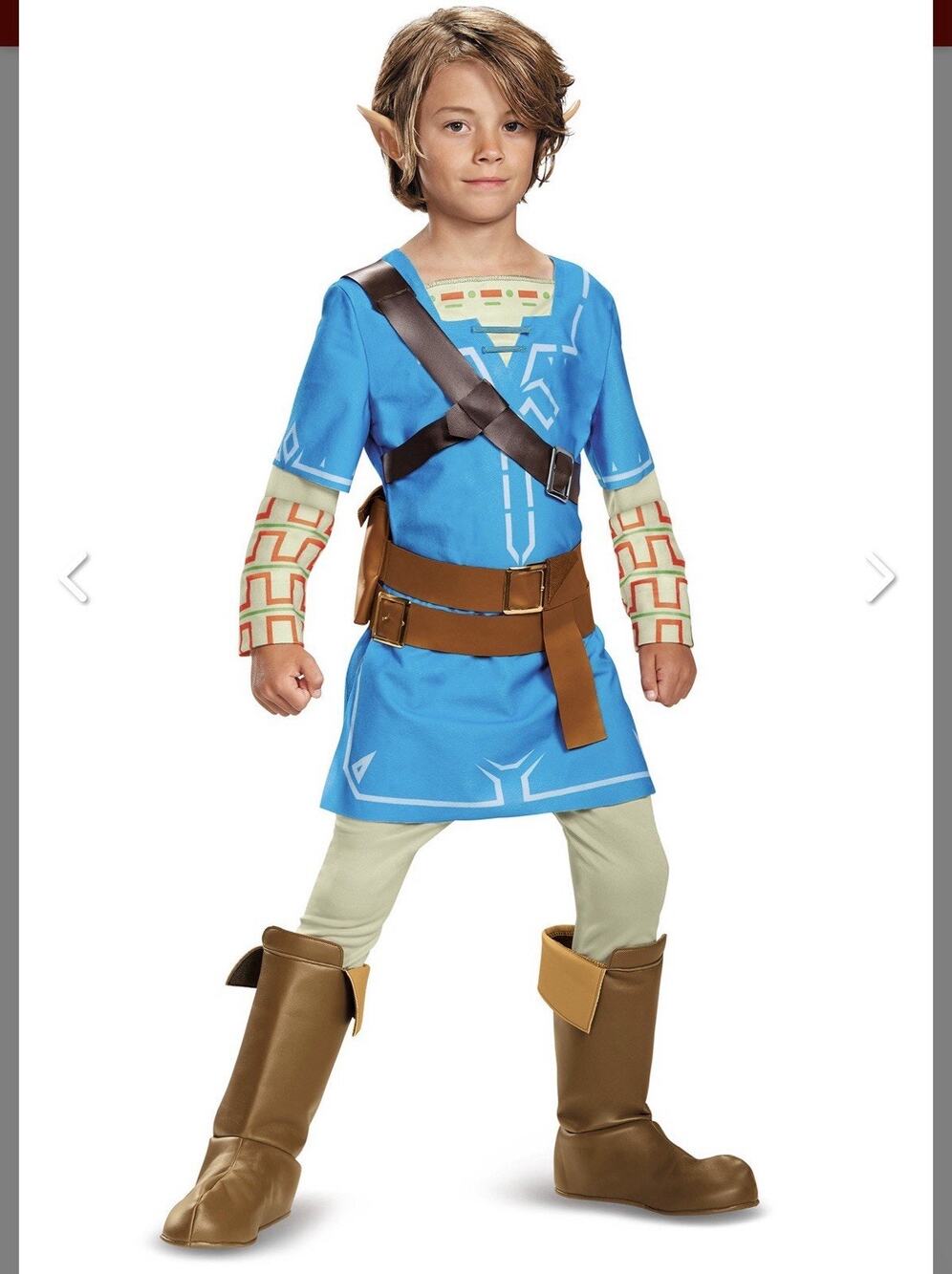 Disguise Zelda Link Breath Of The Wild Deluxe Youth Halloween Costume Small 4/6